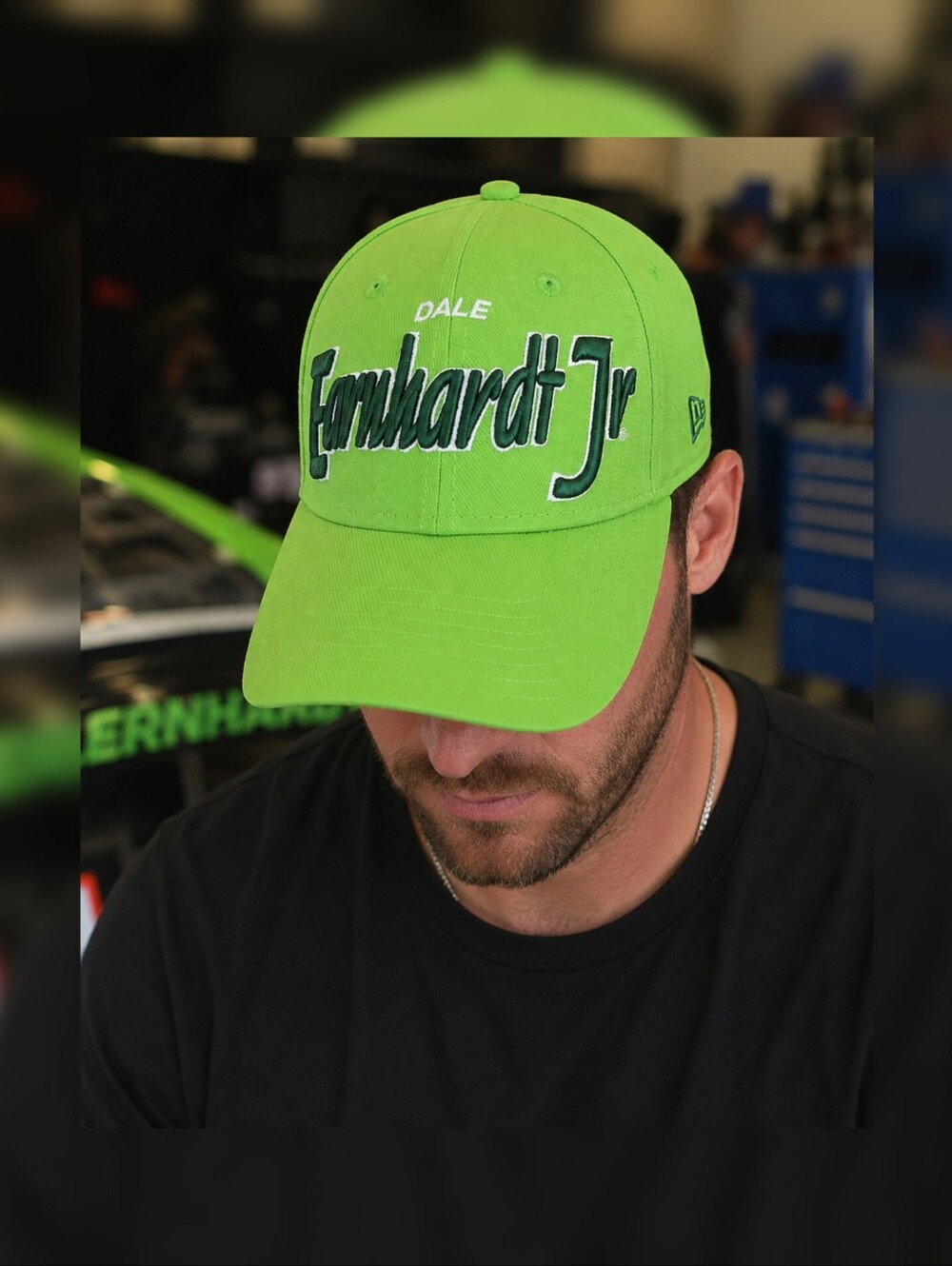 DALE EARNHARDT JR NASCAR 39THIRTY Flex Hat Neon S/M